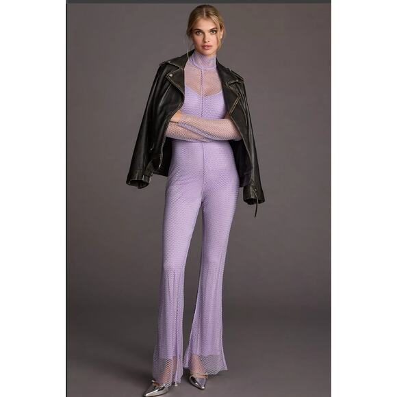 Sunday in Brooklyn Rhinestone Jumpsuit - New Large - Picture 1 of 5